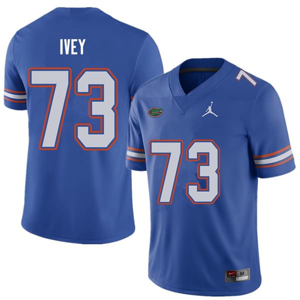 NCAA Florida Gators Martez Ivey Men's #73 Jordan Brand Royal Stitched Authentic College Football Jersey ORJ6664OH